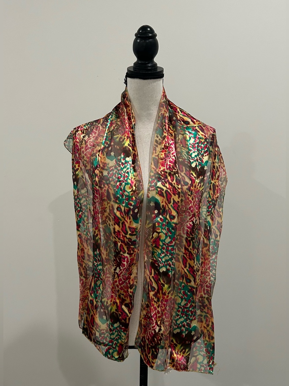 Multicolored & Patterned Scarf - Picture 3 of 5